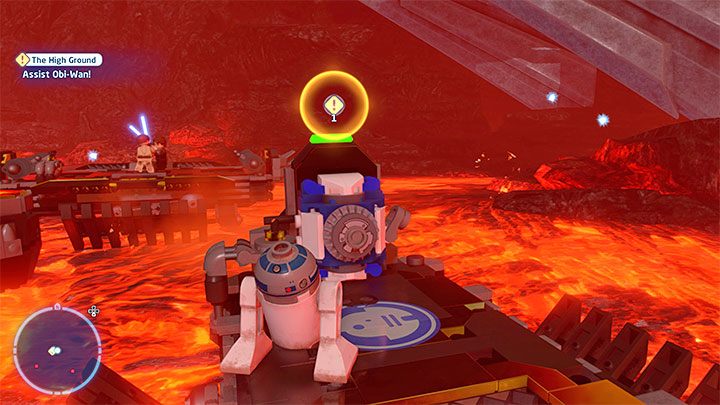 At the end of the level, Obi-Wan will have to use the help of accompanying droids - LEGO Skywalker Saga: Anakin Skywalker - boss, how to beat? - LEGO Skywalker Saga: Bosses - LEGO Skywalker Saga Guide