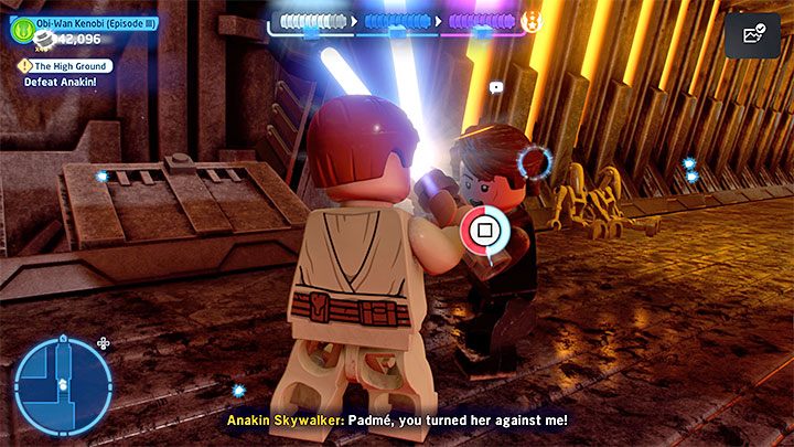 You have to deplete the boss of the first health bar - LEGO Skywalker Saga: The High Ground - walkthrough - LEGO Skywalker Saga: Episode 3 - Revenge of the Sith - LEGO Skywalker Saga Guide