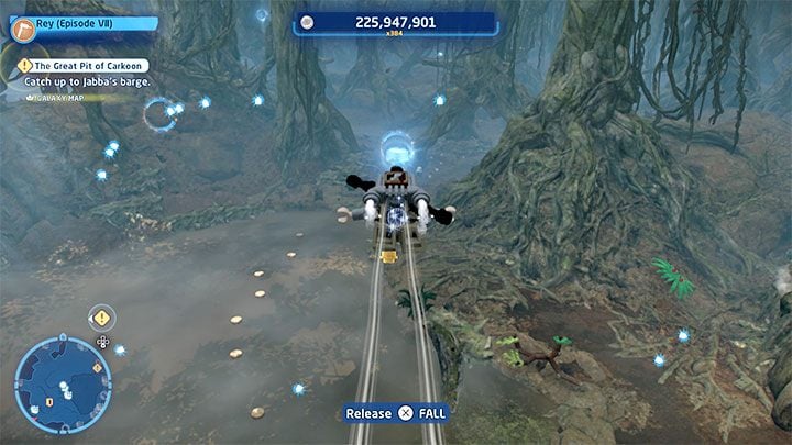 Choose any character that can use the Force and start building a tower in the place shown in picture 1, using the nearby chests - LEGO Skywalker Saga: Dragonsnake Bog - list of all puzzles - LEGO Skywalker Saga: Dagobah - LEGO Skywalker Saga Guide