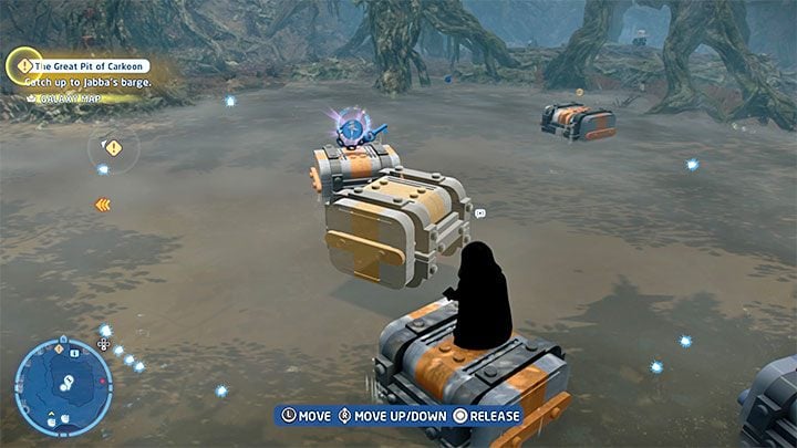 Switch to any character that can use the Force - LEGO Skywalker Saga: Dragonsnake Bog - list of all puzzles - LEGO Skywalker Saga: Dagobah - LEGO Skywalker Saga Guide