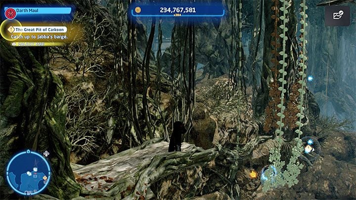 Destroy the nearby objects to reveal the bouncing blocks - LEGO Skywalker Saga: Dragonsnake Bog - list of all puzzles - LEGO Skywalker Saga: Dagobah - LEGO Skywalker Saga Guide