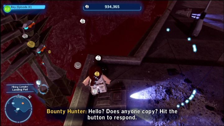 The first brick is right next to the landing site - LEGO Skywalker Saga: Mining Complex - list of all puzzles - LEGO Skywalker Saga: Mustafar - LEGO Skywalker Saga Guide