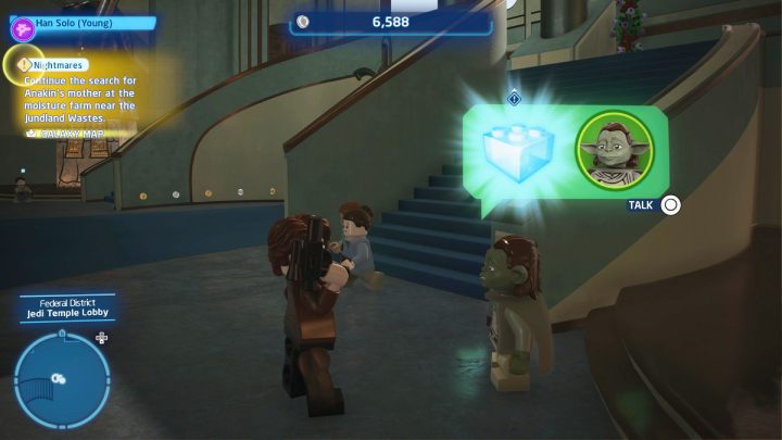 Accept the quest from the quest giver in the Jedi Temple and go to the planet Tatooine - LEGO Skywalker Saga: Tuskens and Dragons - walkthrough - LEGO Skywalker Saga: Coruscant - federal district - LEGO Skywalker Saga Guide