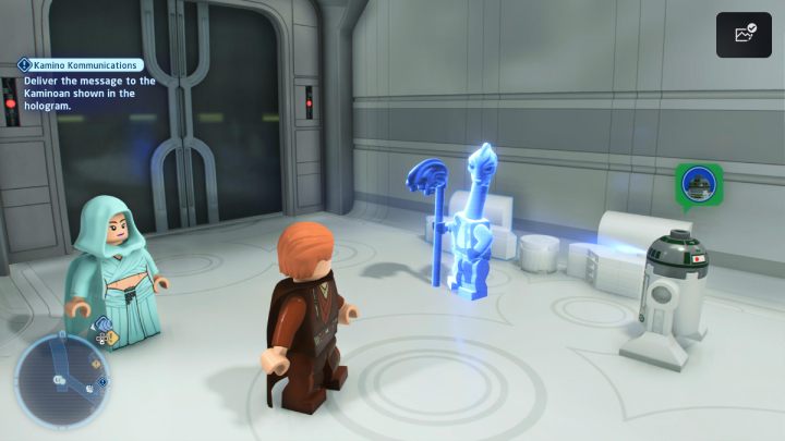 While controlling any Jedi character talk to the R2-N3 droid in Tipoca city - LEGO Skywalker Saga: Kamino Kommunications - walkthrough - LEGO Skywalker Saga: Kamino - the city of Tipoca - LEGO Skywalker Saga Guide