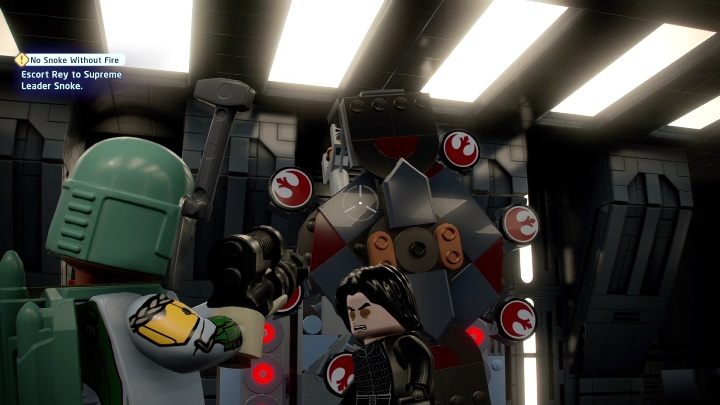 The next part is behind a Bounty Hunter object - LEGO Skywalker Saga: The Last Jedi - list of collectibles and rewards - LEGO Skywalker Saga: Minikits - LEGO Skywalker Saga Guide