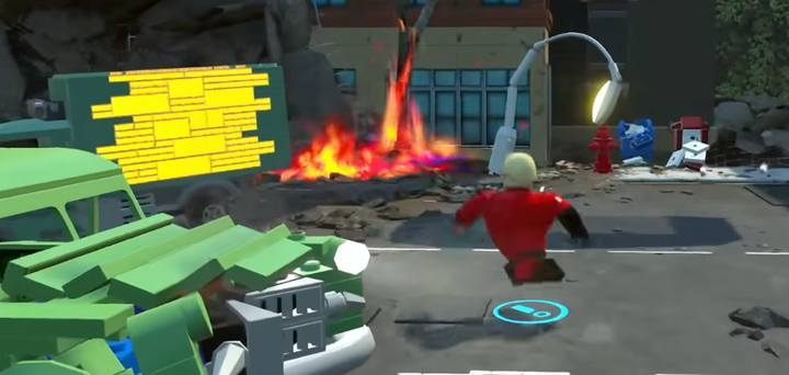 Minikit #1. - Minikit in level 12 (The Final Showdown) in LEGO The Incredibles - Location of all minikits - LEGO The Incredibles Game Guide