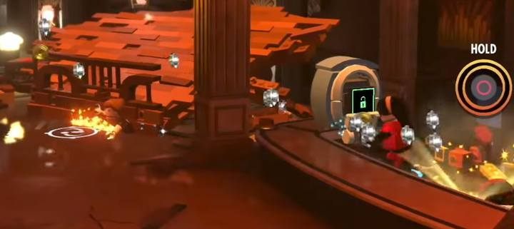 Minikit #1. - Minikit in level 8 (Vigilantes) in LEGO The Incredibles - Location of all minikits - LEGO The Incredibles Game Guide