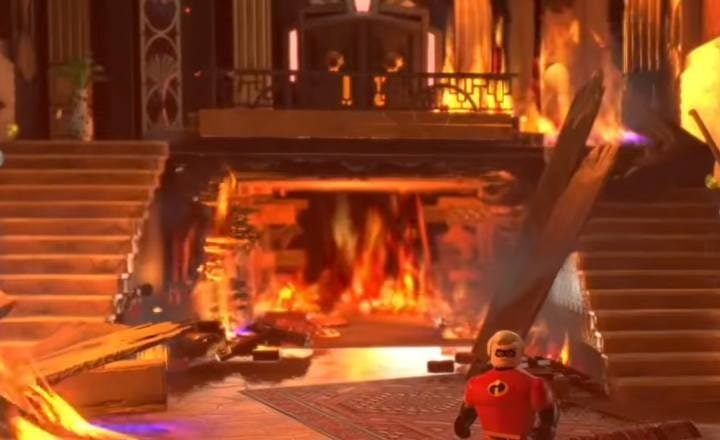 Minikit #5. - Minikit in level 8 (Vigilantes) in LEGO The Incredibles - Location of all minikits - LEGO The Incredibles Game Guide