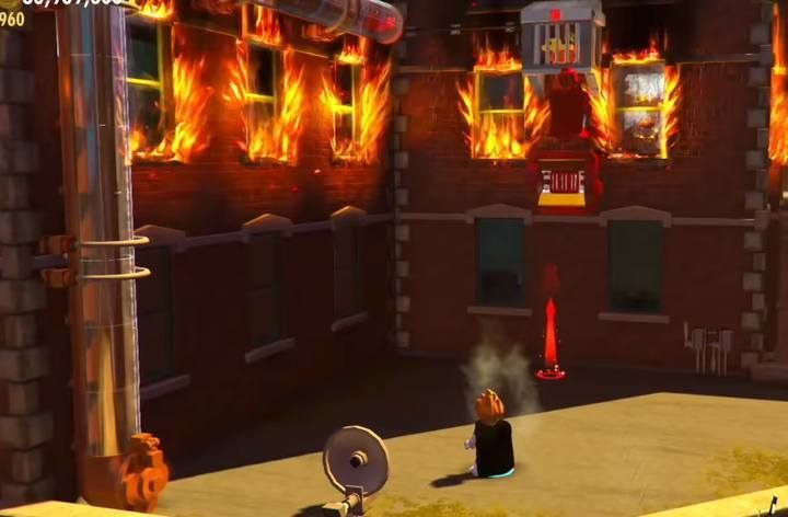 Minikit #6. - Minikits in level 7 (The Golden Years) in LEGO The Incredibles - Location of all minikits - LEGO The Incredibles Game Guide