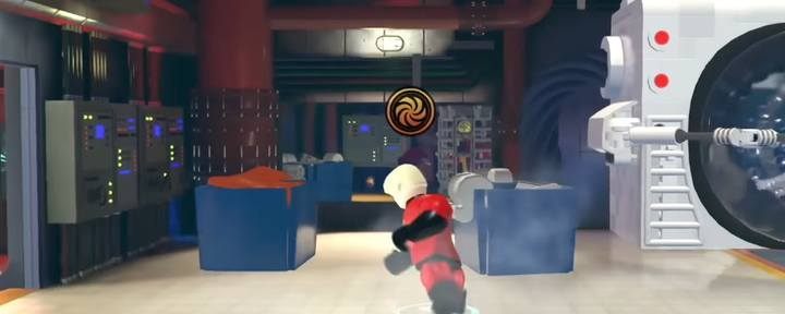 Minikit #1. - Minikits in level 6 (Screenslaver Showdown) in LEGO The Incredibles - Location of all minikits - LEGO The Incredibles Game Guide