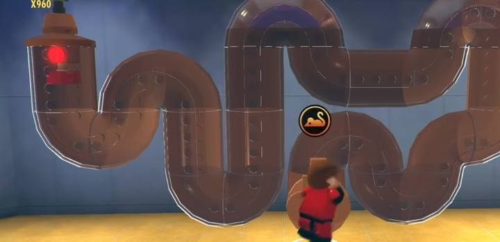 Minikit #6. - Minikits in level 6 (Screenslaver Showdown) in LEGO The Incredibles - Location of all minikits - LEGO The Incredibles Game Guide
