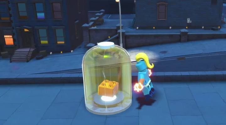 A brick on the rooftop hidden under a dome. - Urbem Heights | LEGO The Incredibles - Maps of challenges and golden bricks - LEGO The Incredibles Game Guide