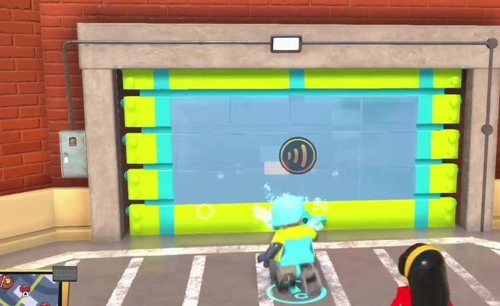 Demolish the special wall using the power of voice to get to the brick. - Waterfront | LEGO The Incredibles - Maps of challenges and golden bricks - LEGO The Incredibles Game Guide