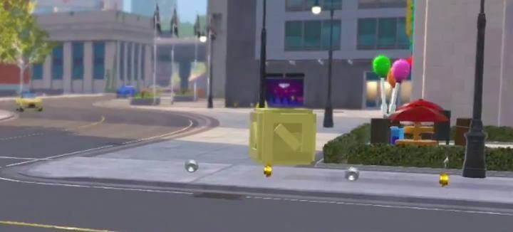 One of the boxes containing elements for the ice cream booth. - Challenges in LEGO The Incredibles - Maps of challenges and golden bricks - LEGO The Incredibles Game Guide