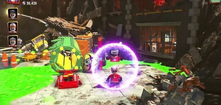 The pair of kids can combine their powers to perform special actions and get through some of the obstacles. - Under-mined - Level 1 in LEGO The Incredibles Walkthrough - Walkthrough - LEGO The Incredibles Game Guide