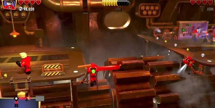 Elastigirls power to extend is useful to other characters as well. - Under-mined - Level 1 in LEGO The Incredibles Walkthrough - Walkthrough - LEGO The Incredibles Game Guide