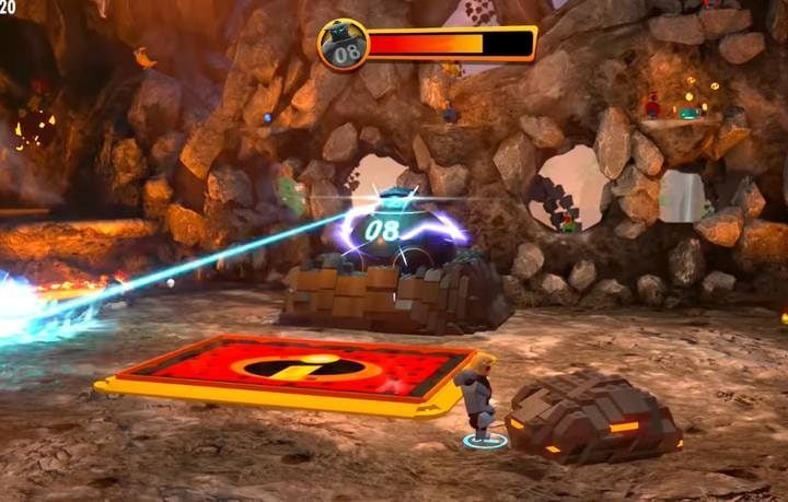 After a short ride down, you will run into a boss - Omnidroid - Nomanisan Island - Level 9 in LEGO The Incredibles Walkthrough - Walkthrough - LEGO The Incredibles Game Guide