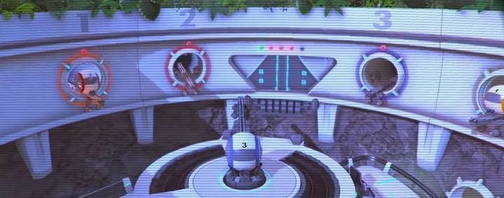 Arrange the capsules in accordance to the colors of their station - Gazerbeam can use terminals, as opposed to Mr. Incredible. - Return to Nomanisan Island - Level 10 in LEGO The Incredibles Walkthrough - Walkthrough - LEGO The Incredibles Game Guide