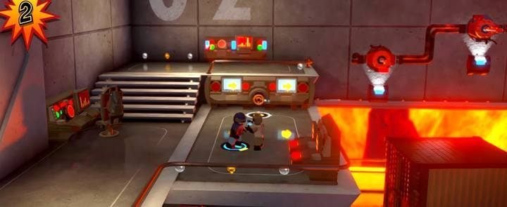 Use the valve in the last terminal to change the direction the belt travels in. - Return to Nomanisan Island - Level 10 in LEGO The Incredibles Walkthrough - Walkthrough - LEGO The Incredibles Game Guide