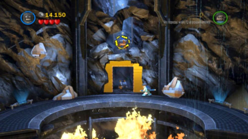 After animation use Supermans laser to make a hole in gold doors - Unwelcome Guests | Walkthrough - Walkthrough - LEGO Batman 2: DC Super Heroes Game Guide & Walkthrough