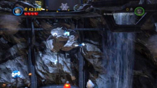 Now use Robins pole to jump as higher as you can - Unwelcome Guests | Walkthrough - Walkthrough - LEGO Batman 2: DC Super Heroes Game Guide & Walkthrough