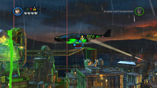To start this mission you have to fly to the Jokers plane (picture) - Destination Metropolis | Walkthrough - Walkthrough - LEGO Batman 2: DC Super Heroes Game Guide & Walkthrough