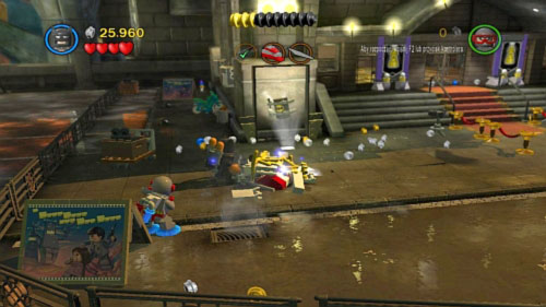 #01 - In the first location go to the left corner of the cinema and destroy Oscar neon using Penguin or Batmans power suit - Harboring a Criminal | Minikits - Minikits - LEGO Batman 2: DC Super Heroes Game Guide & Walkthrough