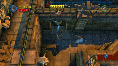 #06 - In the left top corner of central part of labyrinth you will find a blue wall - Arkham Asylum Antics | Minikits - Minikits - LEGO Batman 2: DC Super Heroes Game Guide & Walkthrough