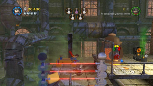 #04 - When you pass the damaged bridge fly over lasers and land straight on the minikit - Chemical Crisis | Minikits - Minikits - LEGO Batman 2: DC Super Heroes Game Guide & Walkthrough