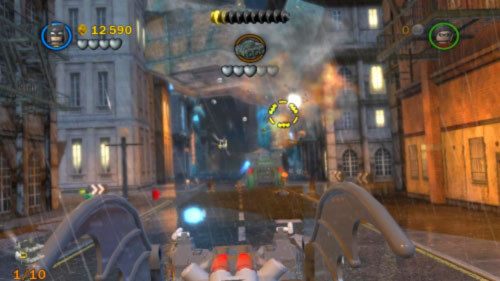 #02 - During the chase shoot to advertisement on the building on the right side - Chemical Signature | Minikits - Minikits - LEGO Batman 2: DC Super Heroes Game Guide & Walkthrough