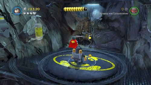 #07 - In the location with dinosaur, move to the right rock and destroy golden bricks - Unwelcome Guests | Minikits - Minikits - LEGO Batman 2: DC Super Heroes Game Guide & Walkthrough