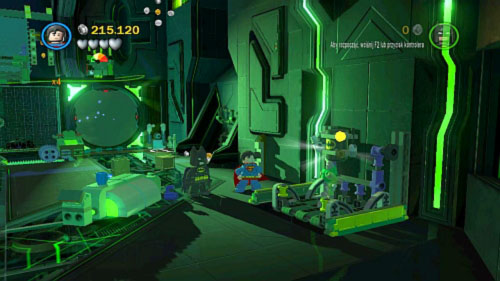 #02 - In the first room after board on the plane, destroy bricks on the right side, build a lever and pull it - Destination Metropolis | Minikits - Minikits - LEGO Batman 2: DC Super Heroes Game Guide & Walkthrough