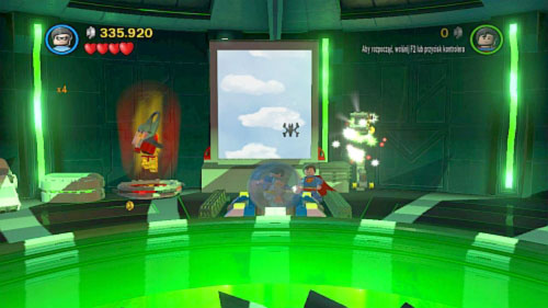 #09 - In location with two flying enemies move to the doors on the left and use Joker on the gift - Destination Metropolis | Minikits - Minikits - LEGO Batman 2: DC Super Heroes Game Guide & Walkthrough