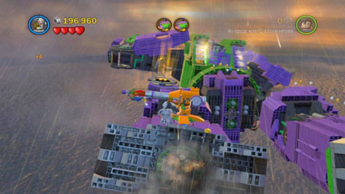 #07 - Use magnesium on blue brick on robots left foot (you can do this after outfit Batman in power suit) - Down to Earth | Minikits - Minikits - LEGO Batman 2: DC Super Heroes Game Guide & Walkthrough