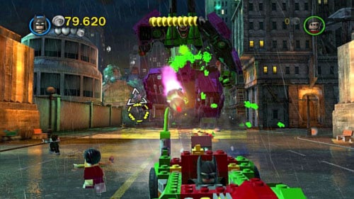 #07 - One of big rock statues is holding silver brick in his hand - Core Instability | Minikits - Minikits - LEGO Batman 2: DC Super Heroes Game Guide & Walkthrough