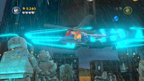 #02 - Fly up and use laser to destroy choppers doors - Heroes Unite | Minikits - Minikits - LEGO Batman 2: DC Super Heroes Game Guide & Walkthrough