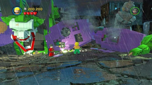 #10 - Pull the handle from robots left shoulder and use water on the chemicals - Heroes Unite | Minikits - Minikits - LEGO Batman 2: DC Super Heroes Game Guide & Walkthrough