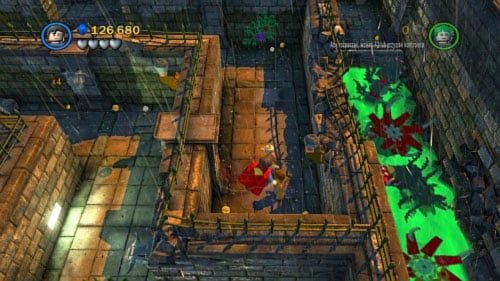 Arkham Asylum Antics -fly over the wall where Catwoman will fall down and attack two enemies - Citizen in peril - Other - LEGO Batman 2: DC Super Heroes Game Guide & Walkthrough