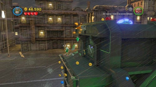 Chemical Signature - when you get to the vehicles roof move to the left, jump on the platform and eliminate two goons - Citizen in peril - Other - LEGO Batman 2: DC Super Heroes Game Guide & Walkthrough