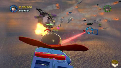 Down to Earth -during the fight with robot, there will be civil chopper running away from fighter - Citizen in peril - Other - LEGO Batman 2: DC Super Heroes Game Guide & Walkthrough