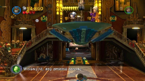 Jump on it and start heading on the higher floor by jumping on the next poles - Theatrical Pursuits | Walkthrough - Walkthrough - LEGO Batman 2: DC Super Heroes Game Guide & Walkthrough