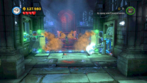 Get upstairs and pass through the corridor with lots of enemies - Asylum Assignment | Walkthrough - Walkthrough - LEGO Batman 2: DC Super Heroes Game Guide & Walkthrough