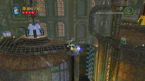 Jump on left side and destroy silver bricks near the edge (picture) - Chemical Crisis | Walkthrough - Walkthrough - LEGO Batman 2: DC Super Heroes Game Guide & Walkthrough