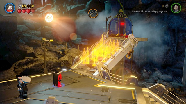 When the boat is destroyed, head left and switch characters to Alfred in order to get through the flames - Breaking BATS! - Walkthrough - LEGO Batman 3: Beyond Gotham - Game Guide and Walkthrough