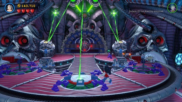 In order to deflect the central laser you need to create a platform for Wonder Woman and have her step into the circle - The Lantern Menace - Walkthrough - LEGO Batman 3: Beyond Gotham - Game Guide and Walkthrough