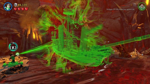 Use the bricks on the ground to build a platform for Green Lantern and hop on it, then create a ship that will take you to the next area - All the Rage - Walkthrough - LEGO Batman 3: Beyond Gotham - Game Guide and Walkthrough