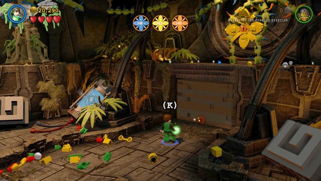 As Green Lantern approach the wall shown in the picture, and use the grappling hook in order to pull out the stairs - Need for Greed - Walkthrough - LEGO Batman 3: Beyond Gotham - Game Guide and Walkthrough