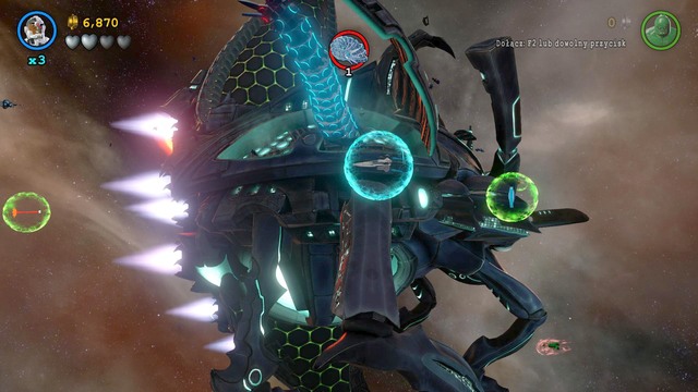 During the fight with the alien mother ship, tentacles will start coming out of it, which you have to destroy - A Blue Hope - Walkthrough - LEGO Batman 3: Beyond Gotham - Game Guide and Walkthrough