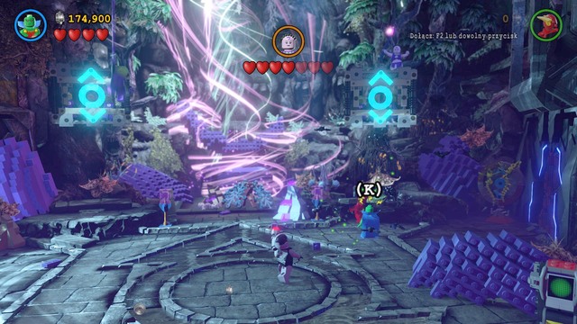 Repeat that and this time Indygo-1 will run off to the platform on the left - Indygo-1 - Boss Fights and Tactics - LEGO Batman 3: Beyond Gotham - Game Guide and Walkthrough