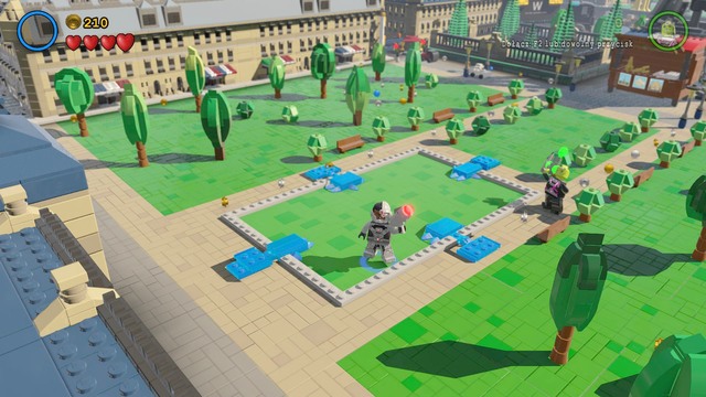 At the beginning of the location, switch to Cyborg and open the blue magnetice levers using Magnet Suit - Minikits - Europe Against It - secrets - LEGO Batman 3: Beyond Gotham - Game Guide and Walkthrough